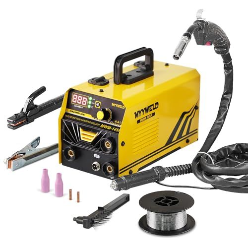 MYYWELD ノンガス 半自動 溶接機 100 V MIG溶接機 145 A アーク溶接 ノンガスワイヤー溶接 tig溶接 1台3役 自動パラメータ マッチング 初心者用 軽量 家庭用簡単なDIY 日本語説明書 MWM-145 Pp b 79258 f 6