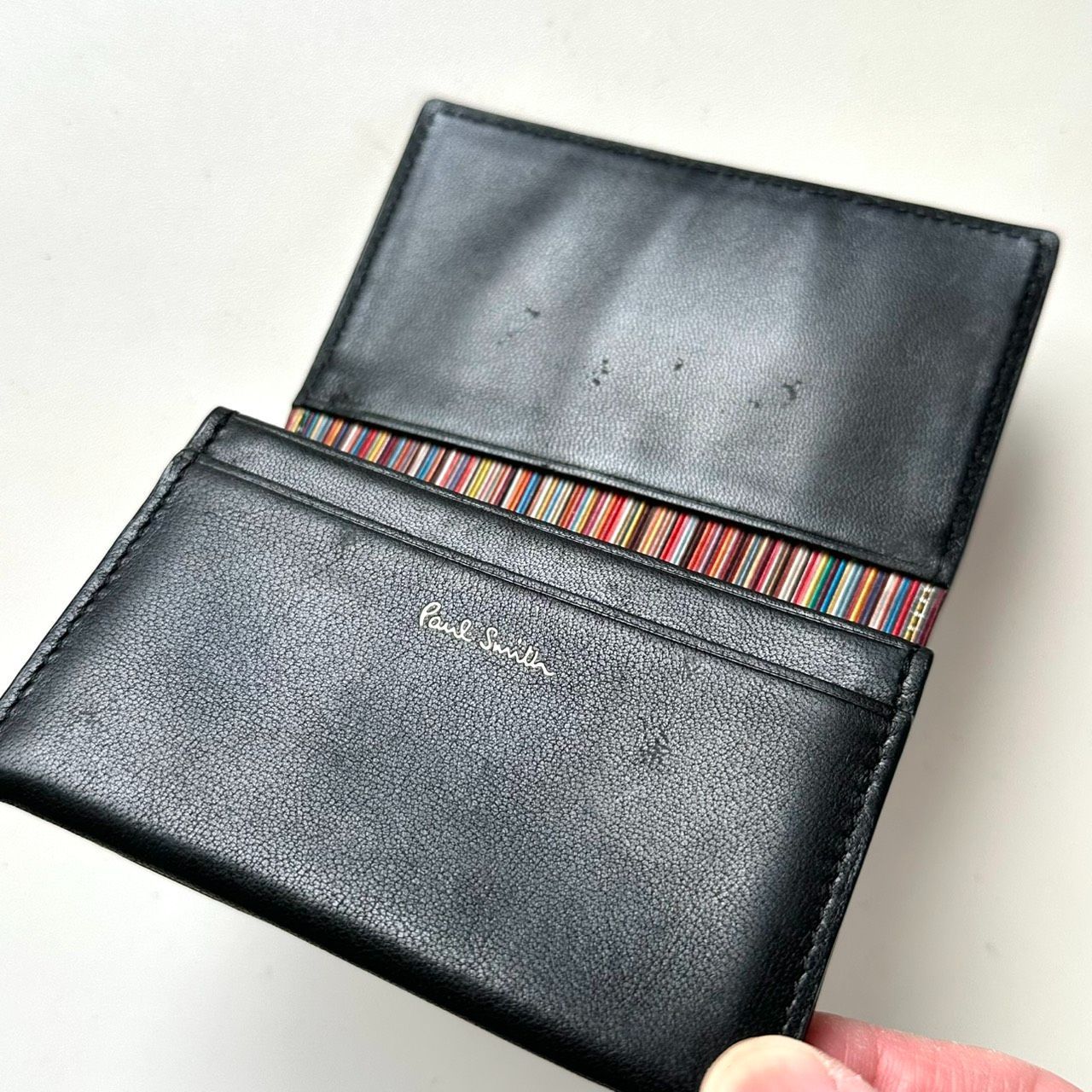 ポールスミス Paul Smith 名刺入れ カードケース マルチストライプ