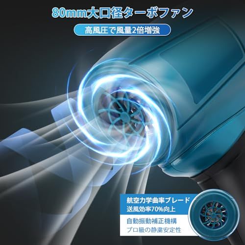  迅速に発送 ブロワー 充電式 コードレス ジェットターボジェットファン エアダスター ブラシレスモーター搭載 高風速60 m|s 無段階操作感 軽量設計 マキタ18 Vバッテリー対応 洗車 落ち葉 室内 PC キーボード エアコン 網 f 5461 ac 4 その他 キッチン 食器