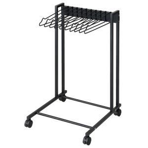 伸晃 スラックスハンガーラック10本掛け ホワイト ブラック KP-SH 10-BK-CT 入数 4