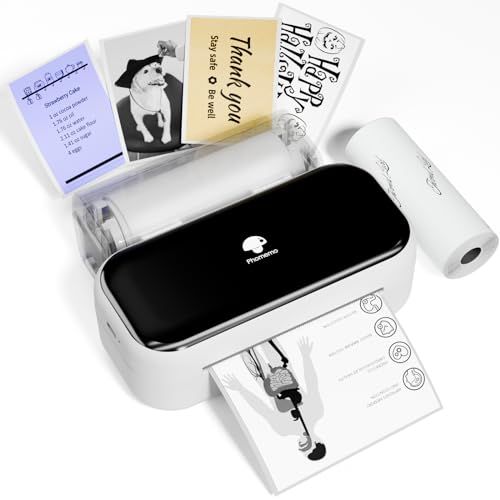 Phomemo M 03 スマホ対応 サーマルプリンター モバイルプリンター 53 mm 80 mm用紙対応 ポータブル型 フォトぷりんたー メモプリンタ 感熱プリンタ ステッカー印刷 携帯ぷりんたー コンパクト Bluetooth接続 写真|メモ 30794 dab