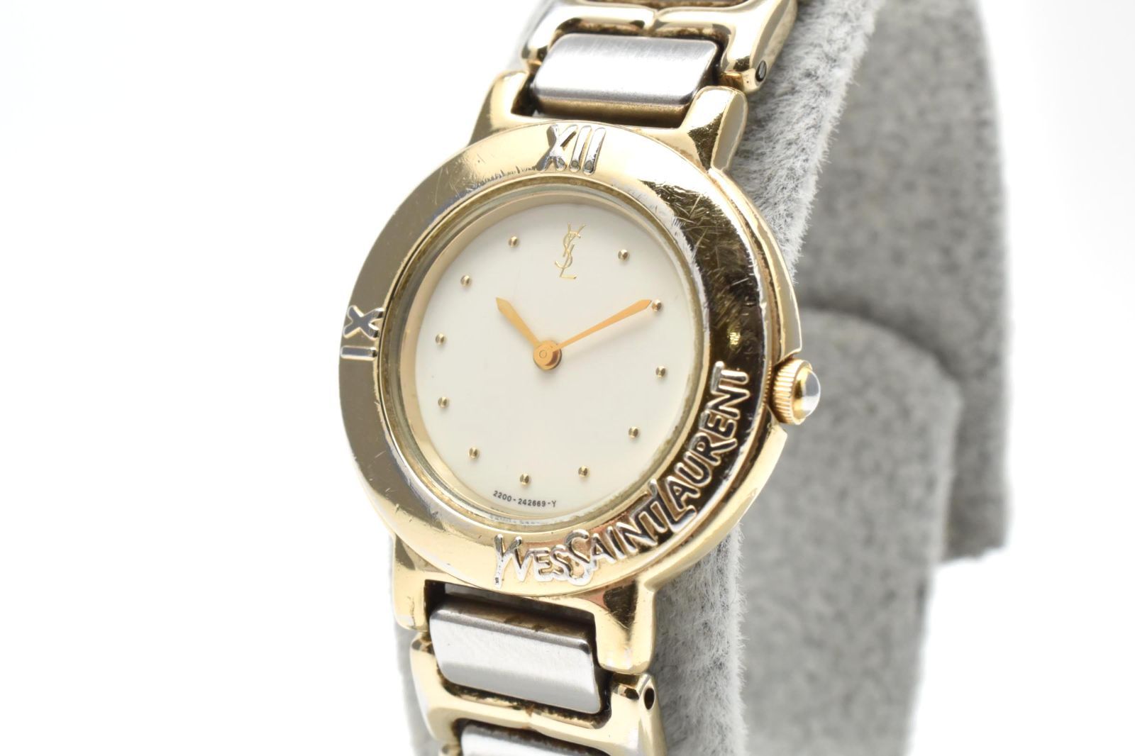 イヴサンローラン YSL 腕時計 2200-229789Y シルバー ゴールド Yves