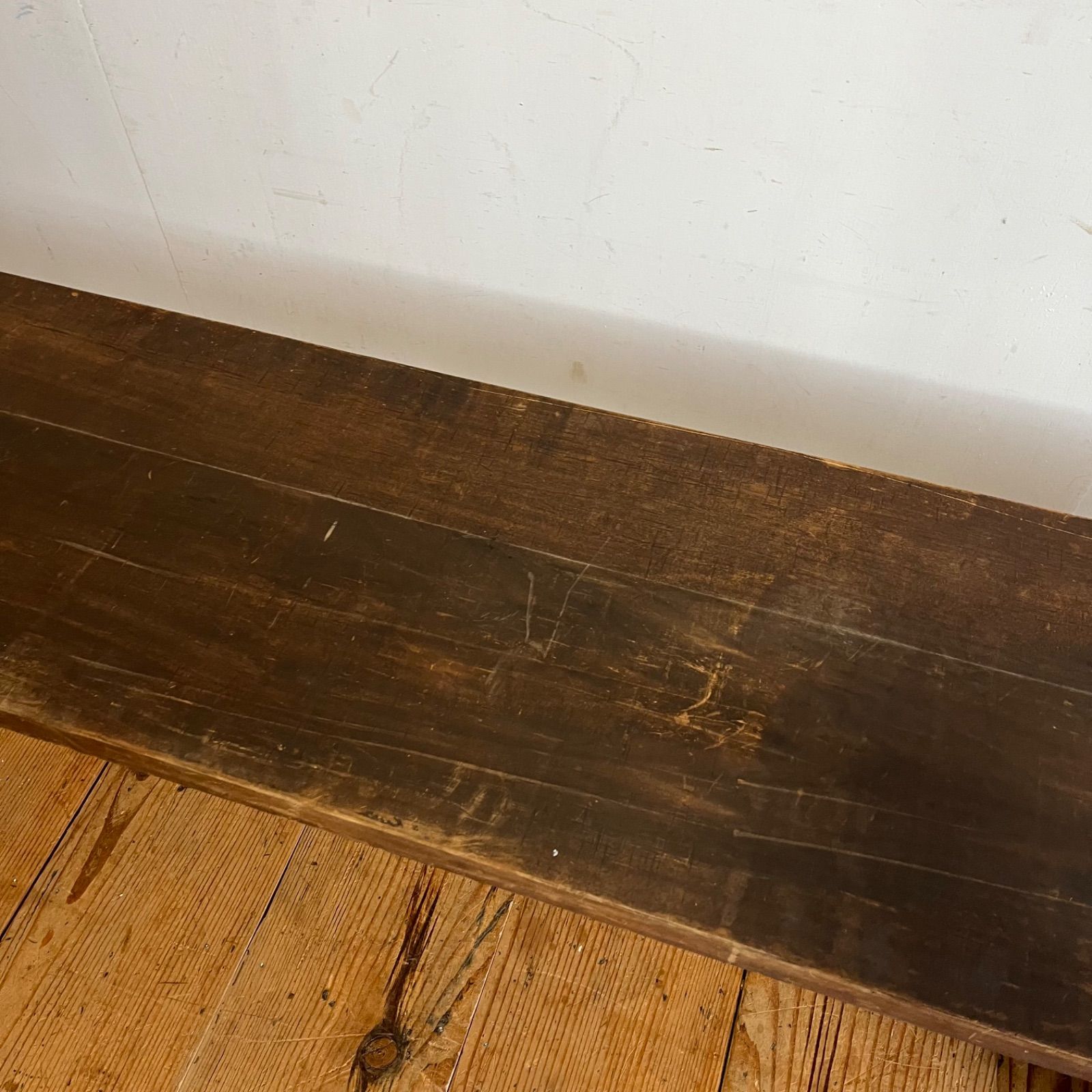 アンティーク ローテーブル 展示台 裁ち台 無垢材 テレビ台 y586