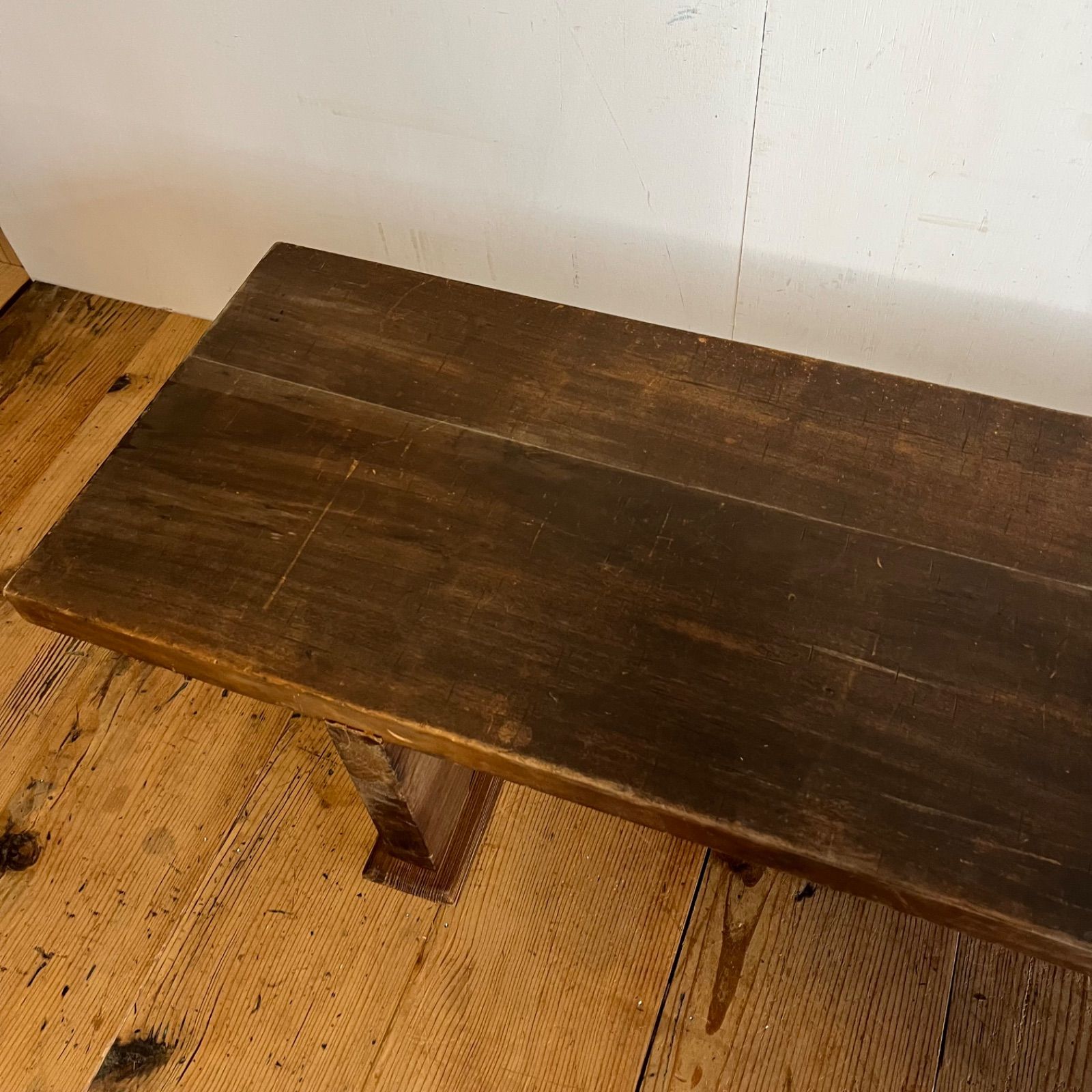 アンティーク ローテーブル 展示台 裁ち台 無垢材 テレビ台 y586