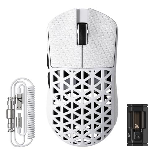 ATTACK SHARK R 5 Ultra 無影 カーボンファイバー製無線ゲーミングマウス 超軽量39 g±3 ワイヤレス 2.4 g|bluetooth|USB-C Nordic 52840マウス コイルケーブル|グリップテー 0 fc 096 f 8