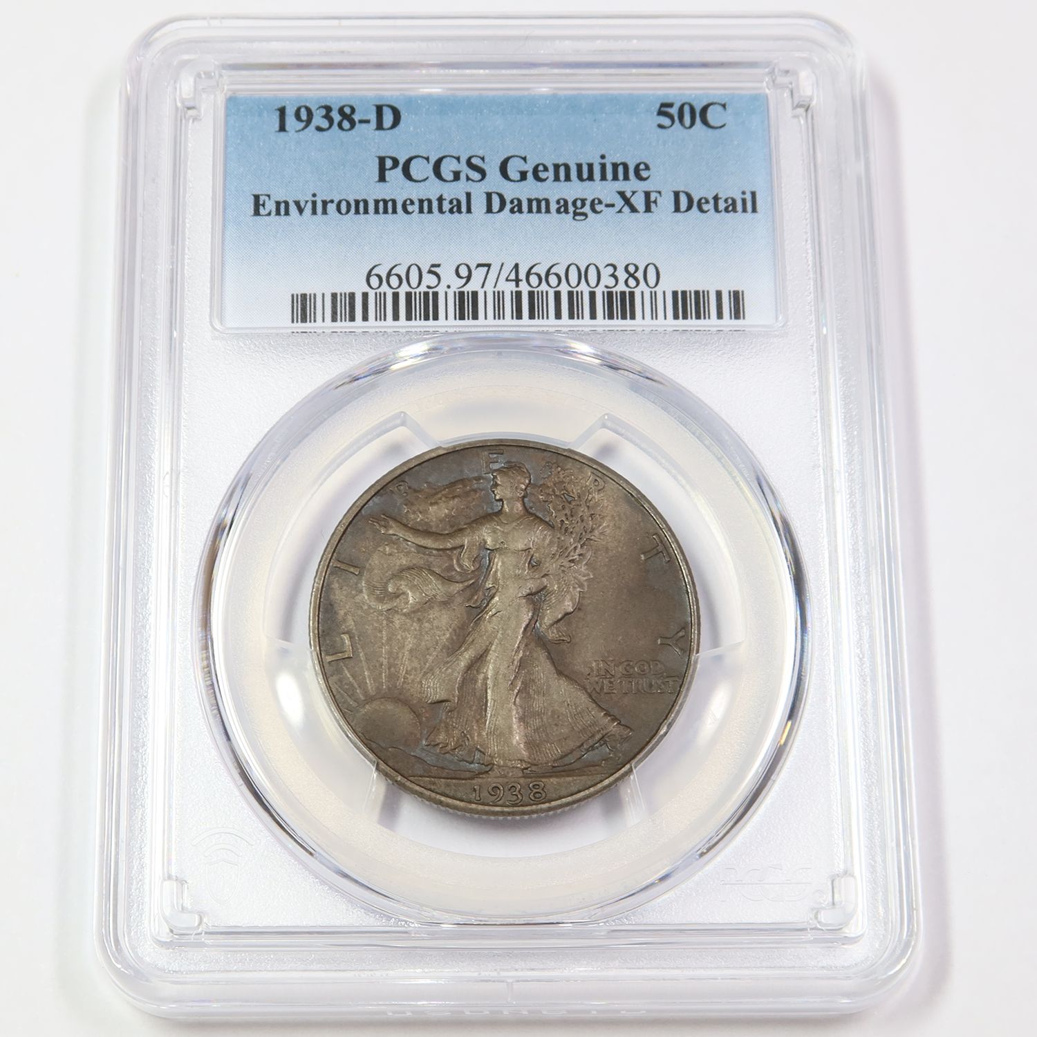 1938-D PCGS XF 詳細 | ウォーキング・リバティ ハーフダラー 50セント