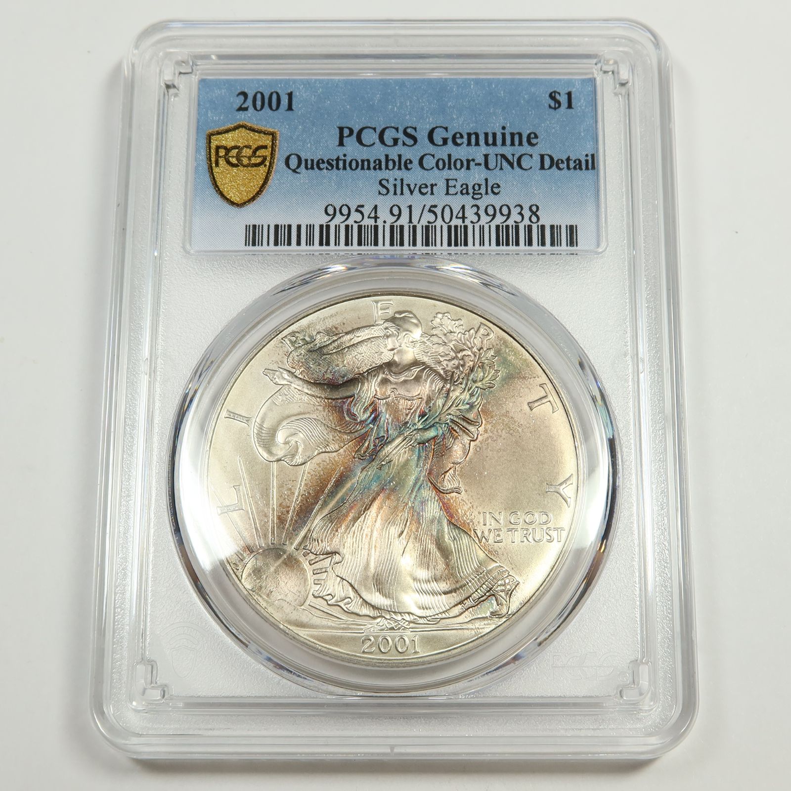2001年 PCGS UNC 詳細 - TD 1オンス シルバー アメリカンイーグル SAE