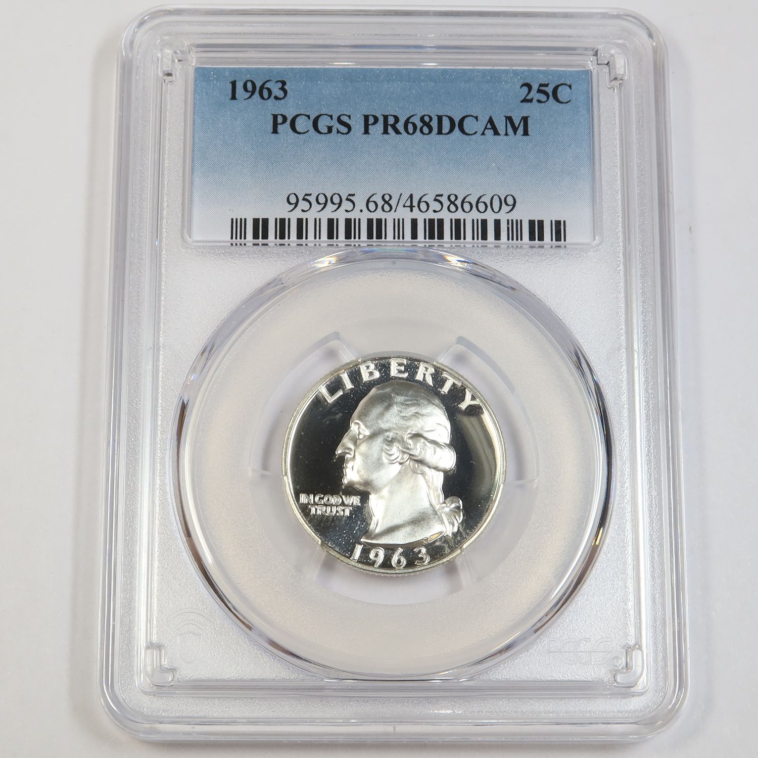 アメリカ 1963 ワシントン プルーフ 25 Cents 銀貨 PCGS 1963年 P PCGS PR68 DCAM | シルバー - ワシントン・クォーター - 25