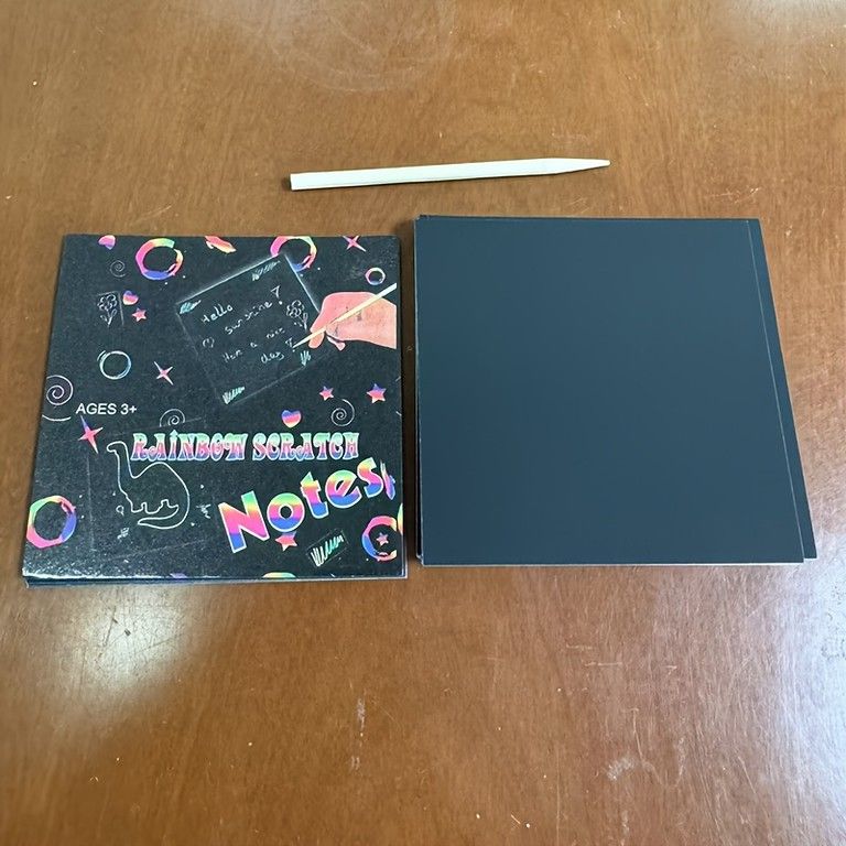 たっぷり50枚】虹色スクラッチアートペーパー 50枚セット DIY 絵画