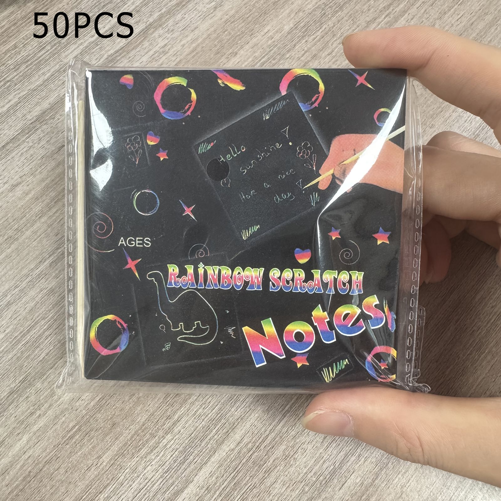 たっぷり50枚】虹色スクラッチアートペーパー 50枚セット DIY 絵画