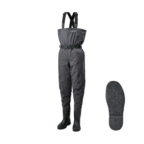 シマノ ウェーダー FF-043 X DS 4 チェストハイ カットピンフェルト チャコール 2 XL