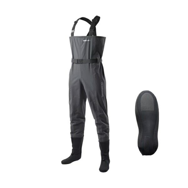 シマノ ウェーダー FF-044 Y DS 4 チェストハイ ソックス チャコール S モバイルバッテリー チェストハイタイプ 