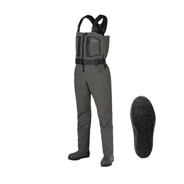 シマノ ウェーダー FF-001 V DS 4 ストレッチウェーダー カットピンフェルト チャコールグレ S M