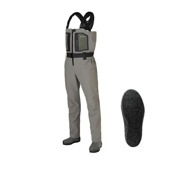 シマノ ウェーダー FF 001 V DS 4 ストレッチウェーダー カットピンフェルト グレーベージュ S