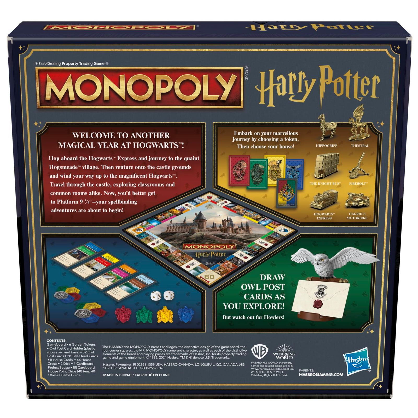モノポリー ハリーポッター エディション ボードゲーム | ホグワーツ魔法魔術学校の魔法の冒険 | 対象年齢8歳以上 | 2~6人用 | ファミリーゲーム | 子供と大人へのギフト 