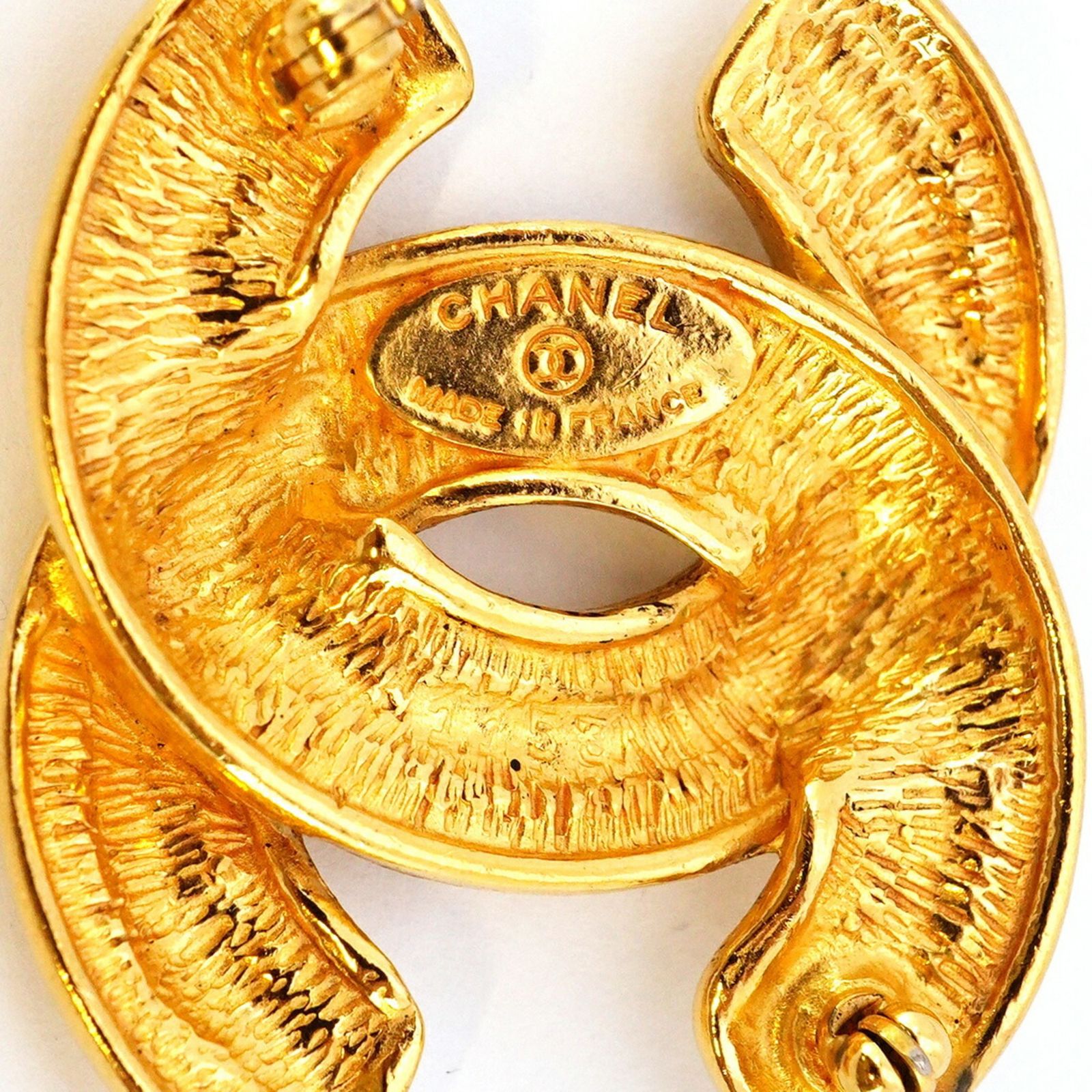 シャネル(Chanel) シャネル ブローチ ココマーク マトラッセ GPメッキ