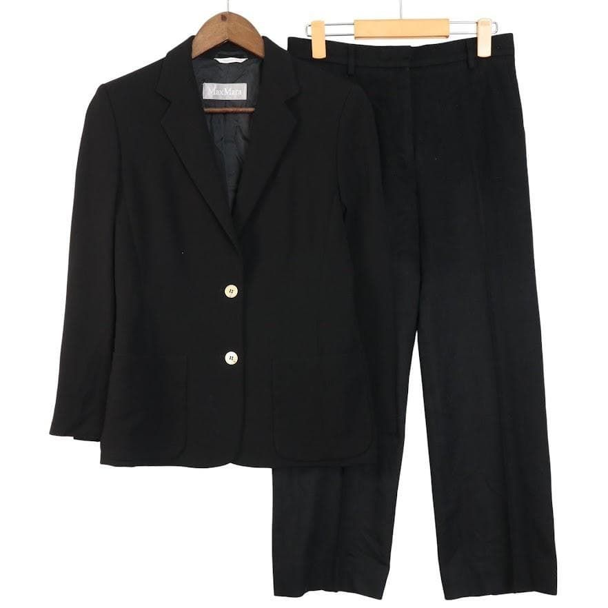 人気】 Max Mara マックスマーラ パンツスーツ セットアップ 黒 38
