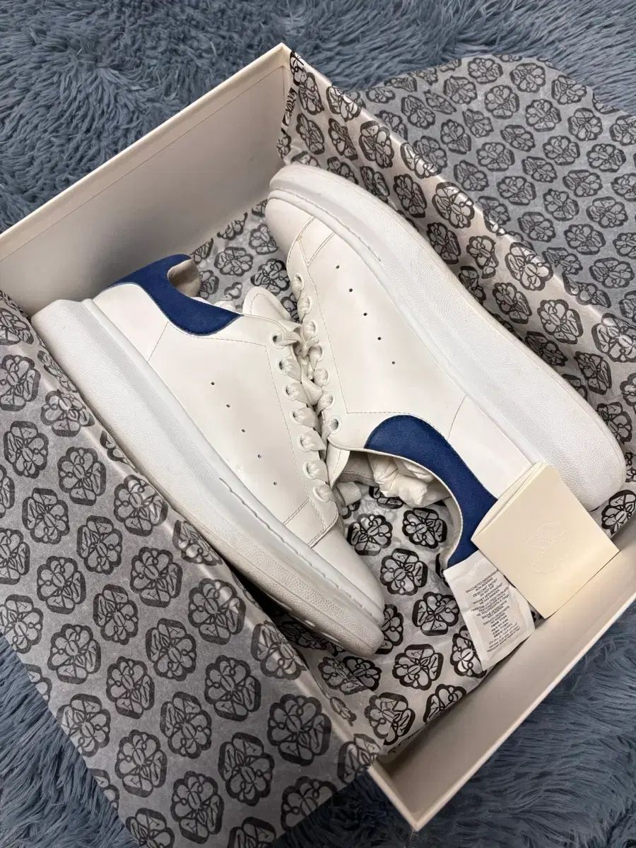 フルセット/当日配送 Alexander McQueen アレキサンダー・マックイーン ブルー オーバーソール スニーカー 41 5