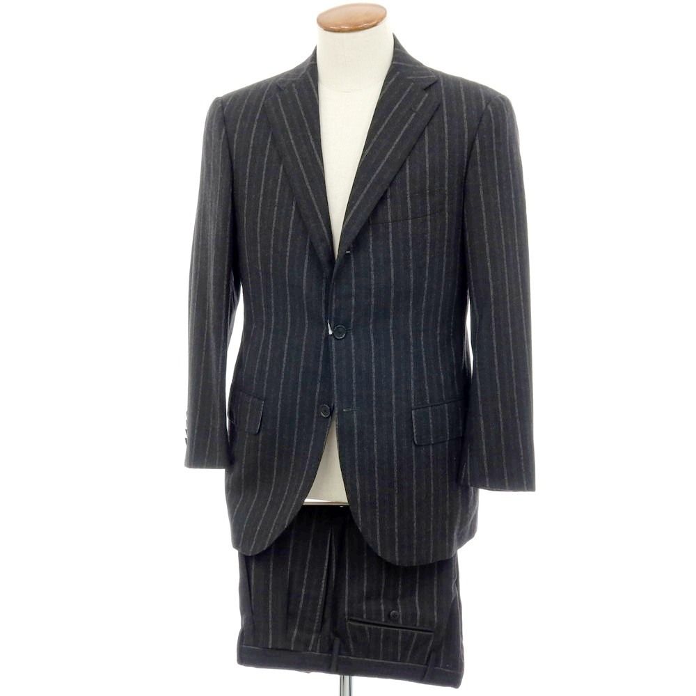 中古】ソブリン SOVEREIGN SUPER120'Sウール＆カシミヤ ストライプ 3つ