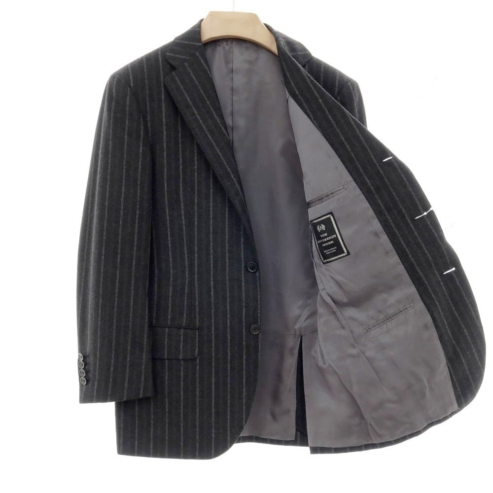 中古】ソブリン SOVEREIGN SUPER120'Sウール＆カシミヤ ストライプ 3つ