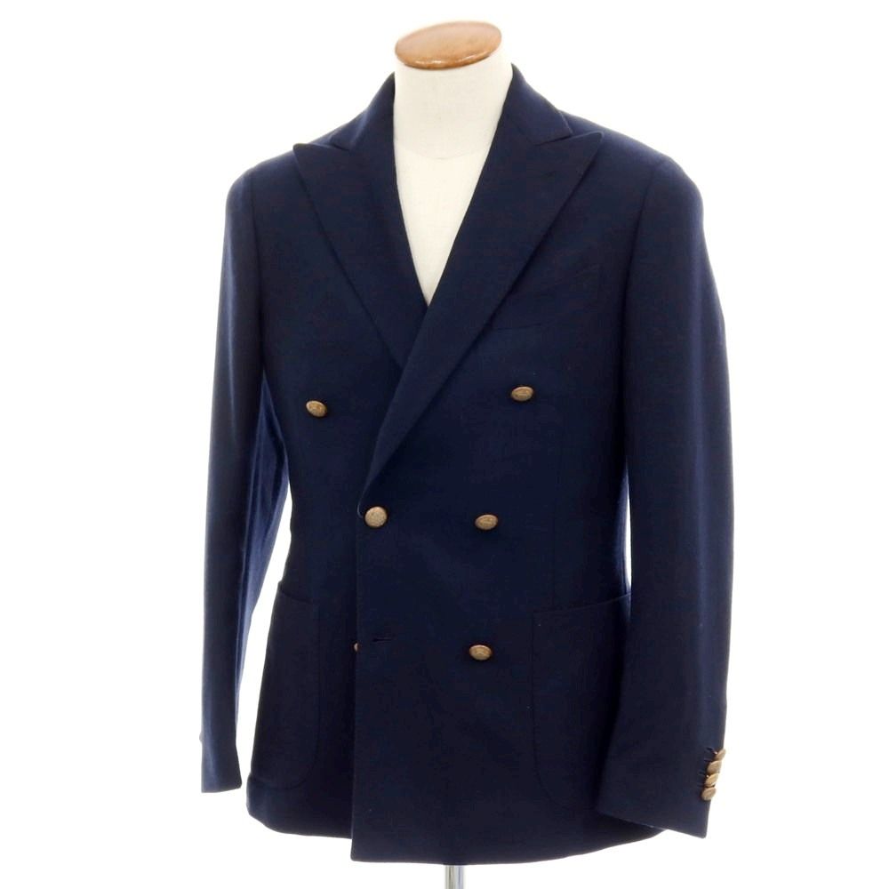 中古】ラルディーニ LARDINI カシミヤ ダブル6B テーラードジャケット