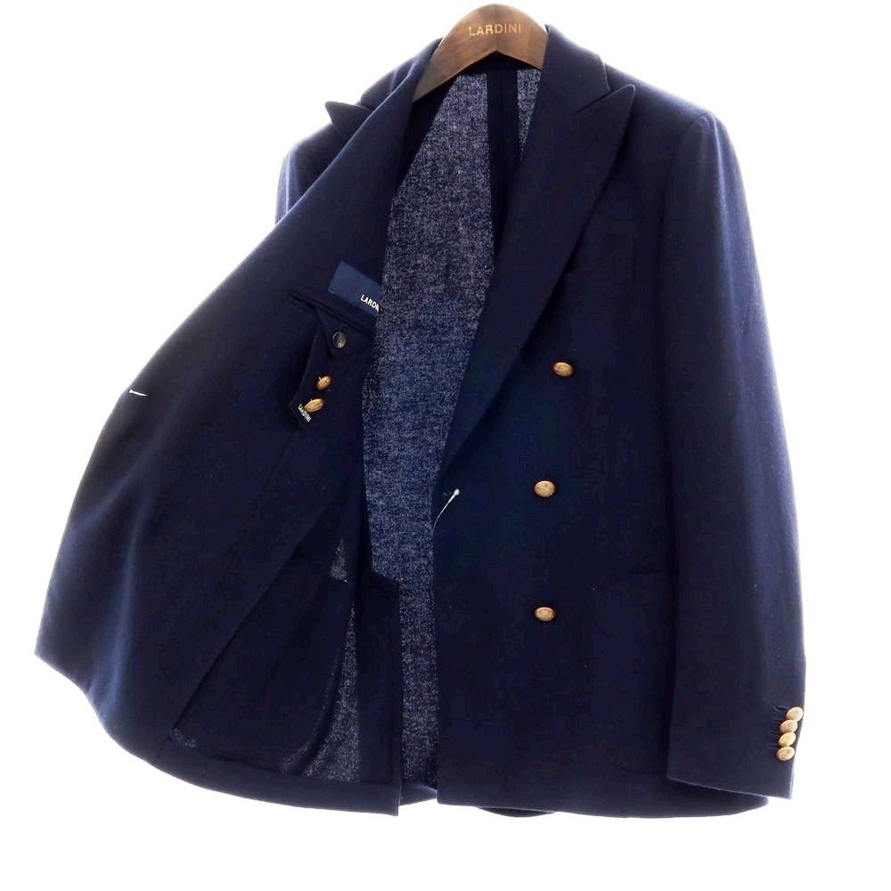 中古】ラルディーニ LARDINI カシミヤ ダブル6B テーラードジャケット