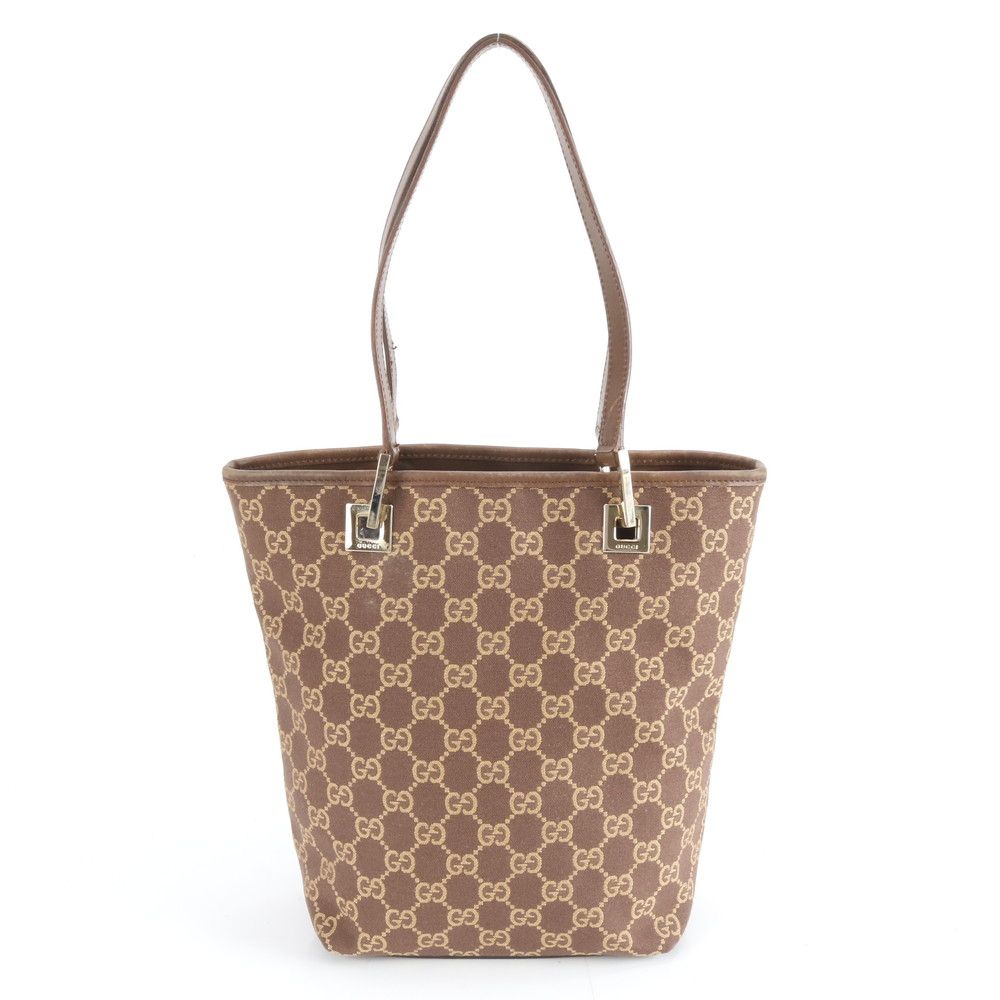 美品 グッチ GG キャンバス 002 1099 レザー トート バッグ 肩掛け