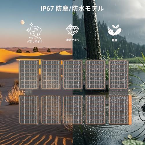 FlexSolar 100 W 折り畳み式ソーラーパネル USB-C|USB-A|DC出力 太陽光 充電器 ソーラーチャージャー IP 67防水 防塵地震 災害時 停電対策 アウトドアPhone|Pad|Laptop|Android対応p 7 d 3562 b その他 キッチン 食器 キッチン 日用品 その他