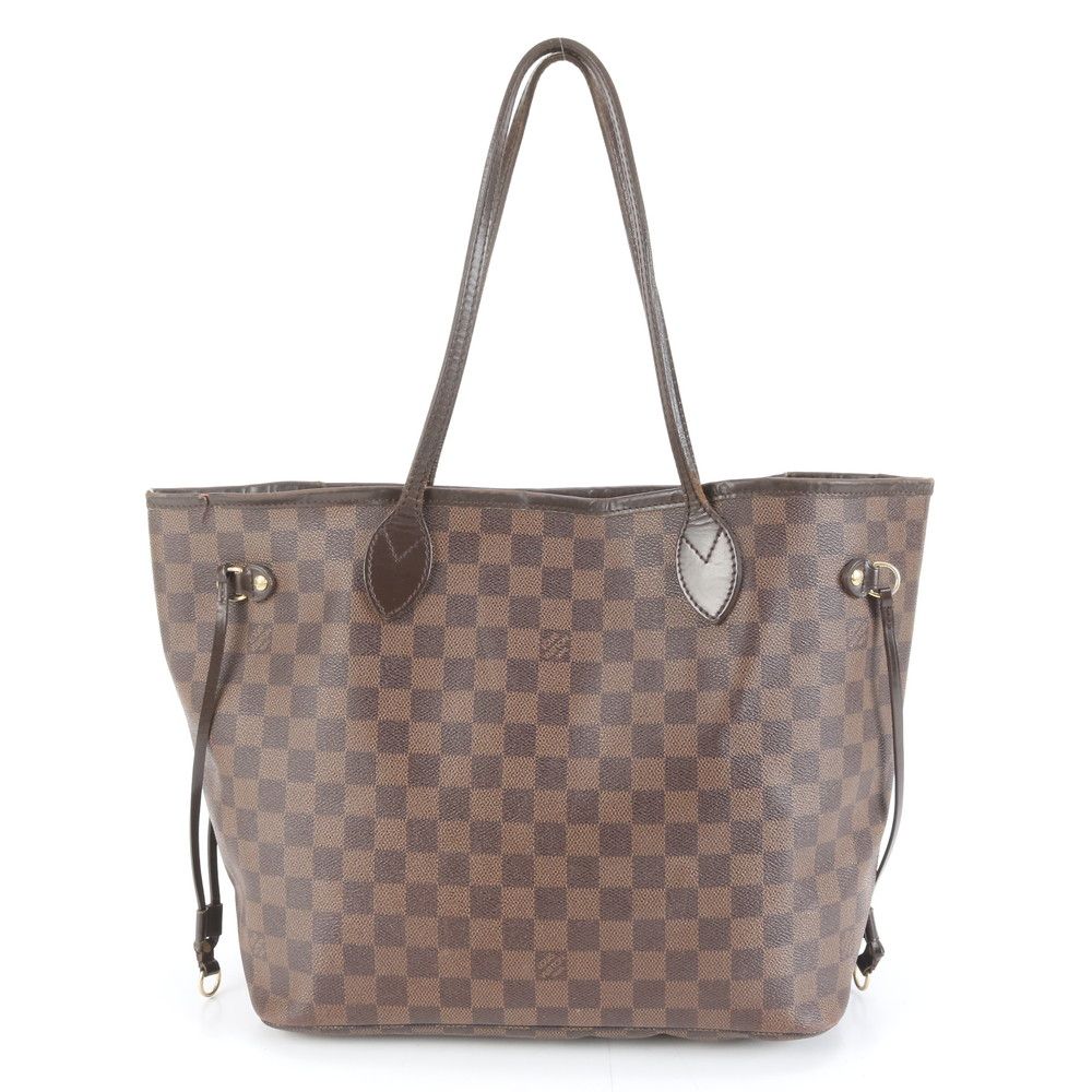 ルイヴィトン ダミエ ネヴァーフル MM M46975 レザー トート バッグ