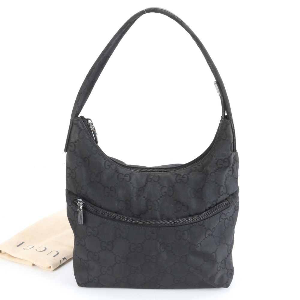 グッチ GG ナイロン 001 3386 レザー ショルダーバッグ 肩掛け ワン