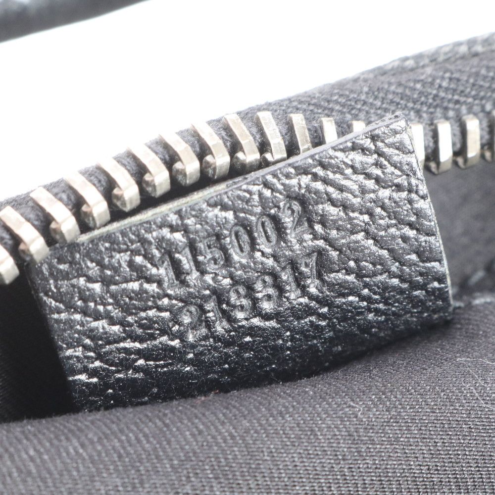 美品 グッチ GG キャンバス バンブー 115002 レザー ショルダーバッグ