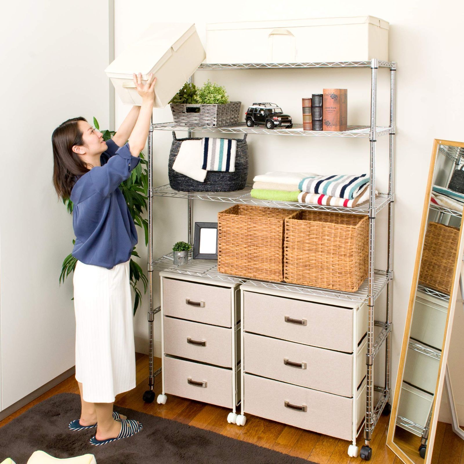 ルミナス互換 メタルルミナスラック 幅120 5段 棚 スチールラック 収納