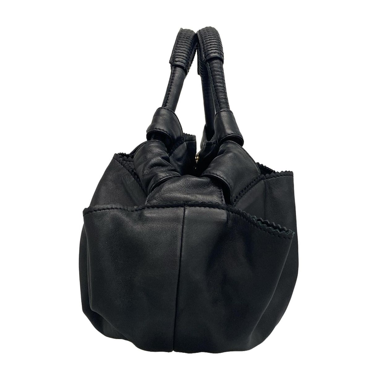 LOEWE(ロエベ) ハンドバッグ美品 ナッパアイレ 黒 レザー - メルカリ