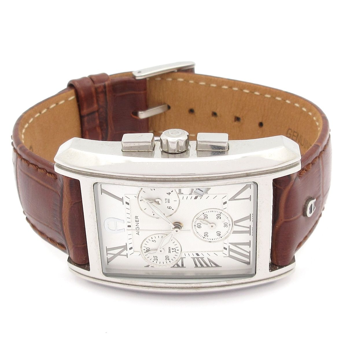 AIGNER(アイグナー) 腕時計 モデナ クロノグラフ A11104 メンズ 革