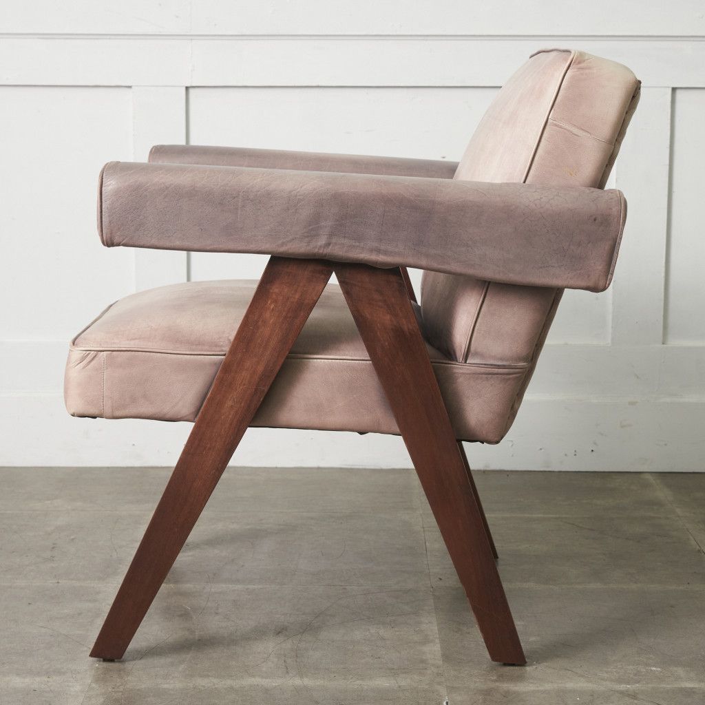 Pierre Jeanneret アームチェア 本革 1人掛け ヴィンテージ 椅子