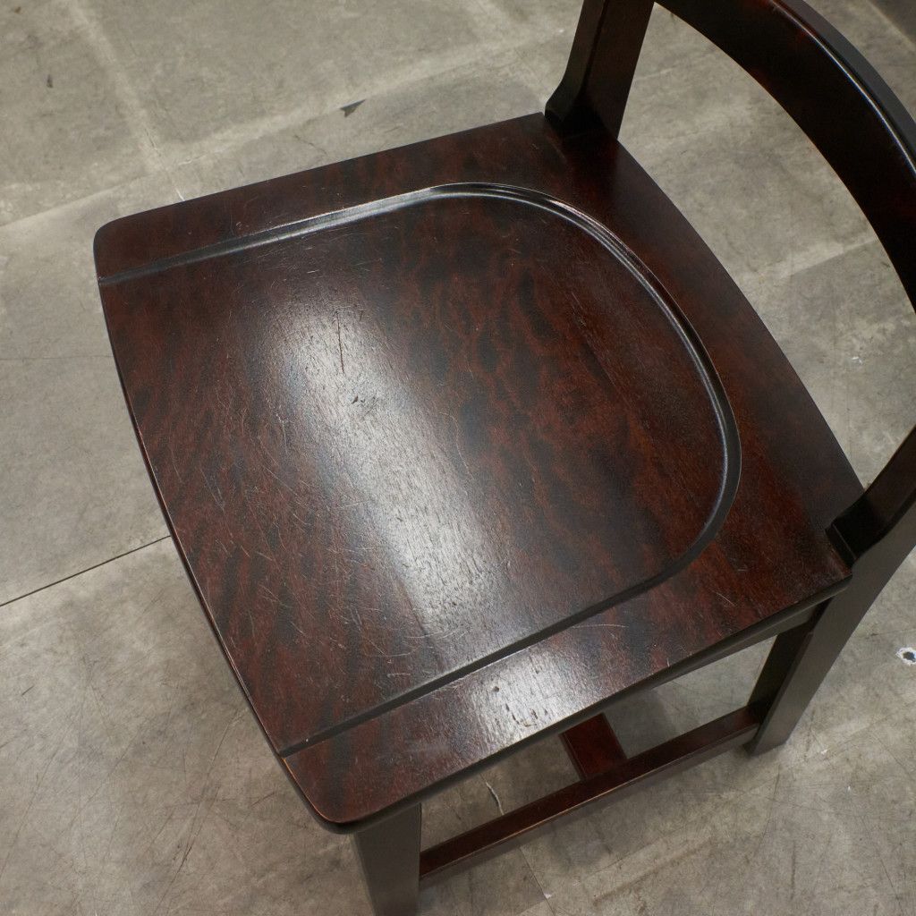 4脚セット 北海道民芸家具 ラダーバックチェア HM620 樺 無垢材