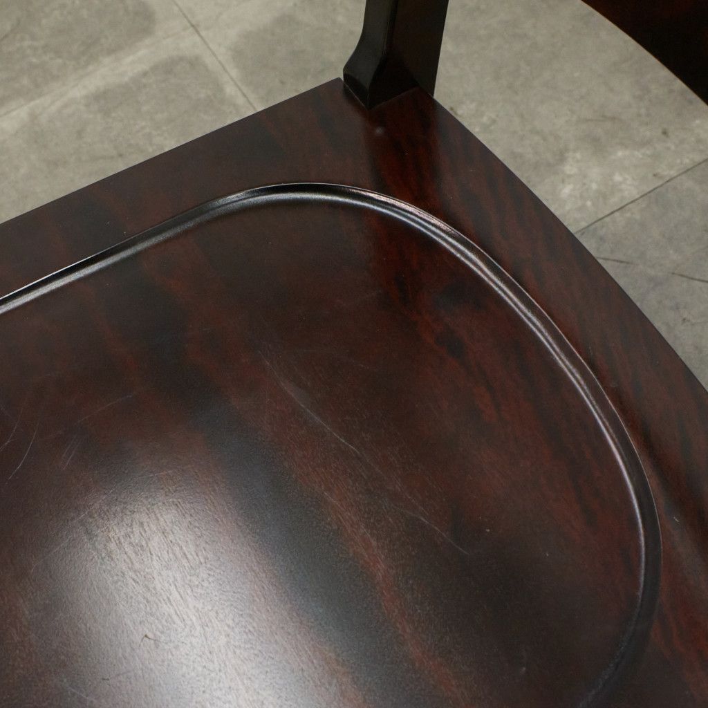 4脚セット 北海道民芸家具 ラダーバックチェア HM620 樺 無垢材