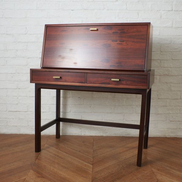 山品木工 ライティングビューロー ローズウッド 机 デスク 書斎机