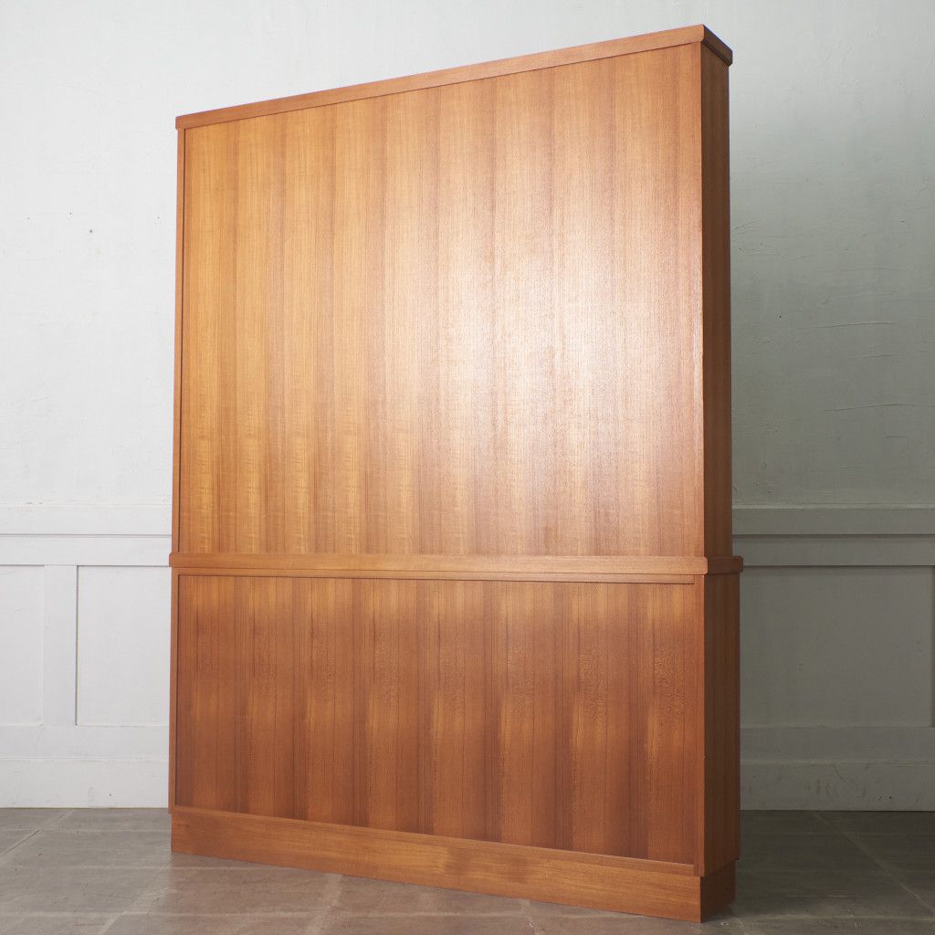 日田工芸 チーク maxim ガラス キャビネット 飾り棚 HITAKOUGEI