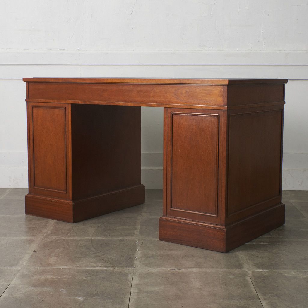 定価83万 DREXEL HERITAGE トライユン 両袖 デスク 天板革張り 書斎机