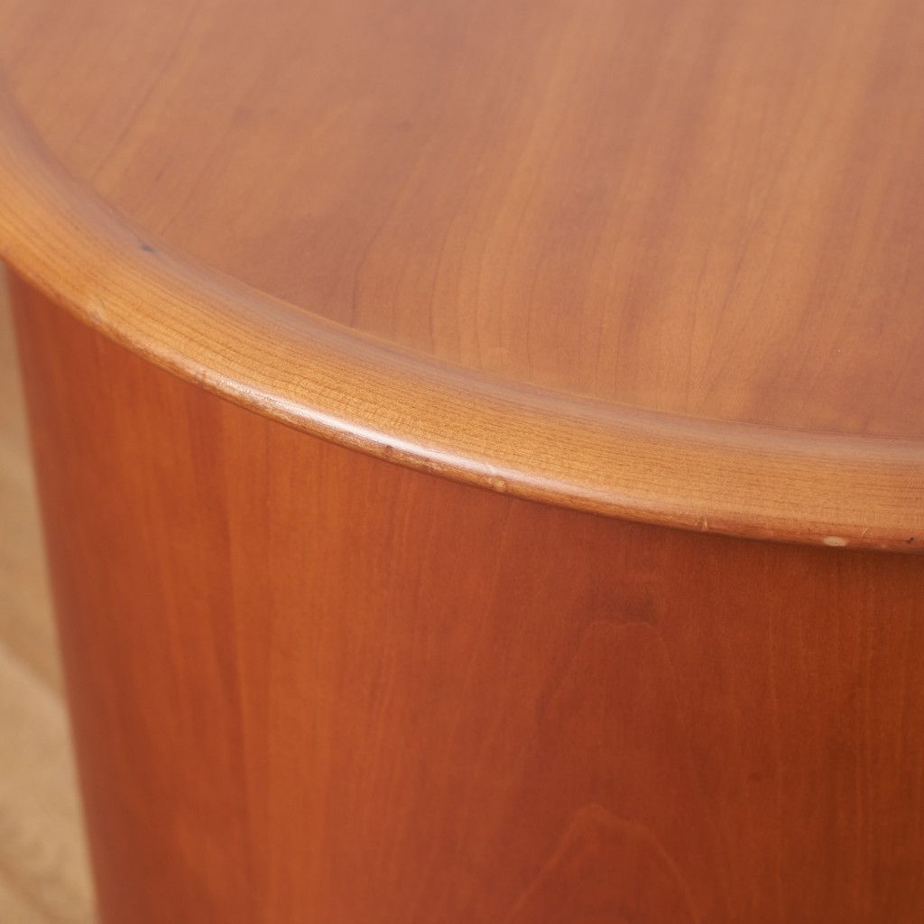 イタリア Poliform サイドチェスト キャビネット 木製 ラウンド サイド