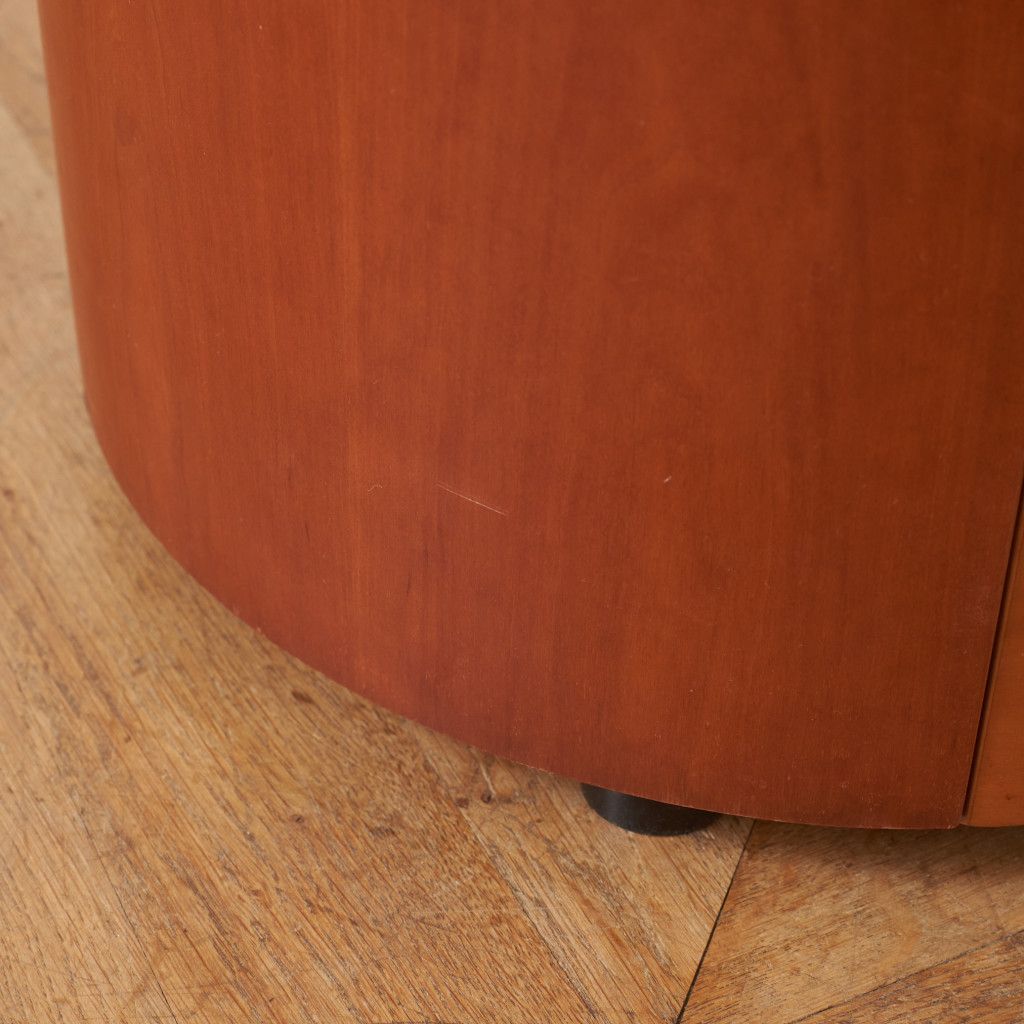 イタリア Poliform サイドチェスト キャビネット 木製 ラウンド サイド