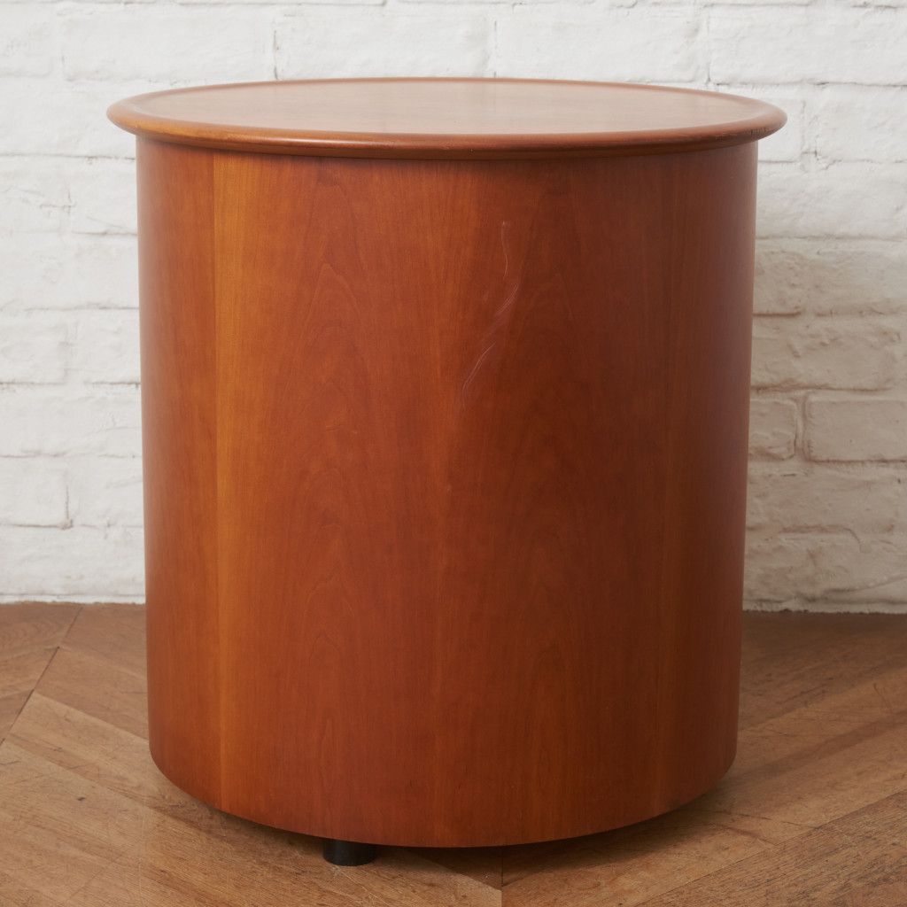 イタリア Poliform サイドチェスト キャビネット 木製 ラウンド サイド