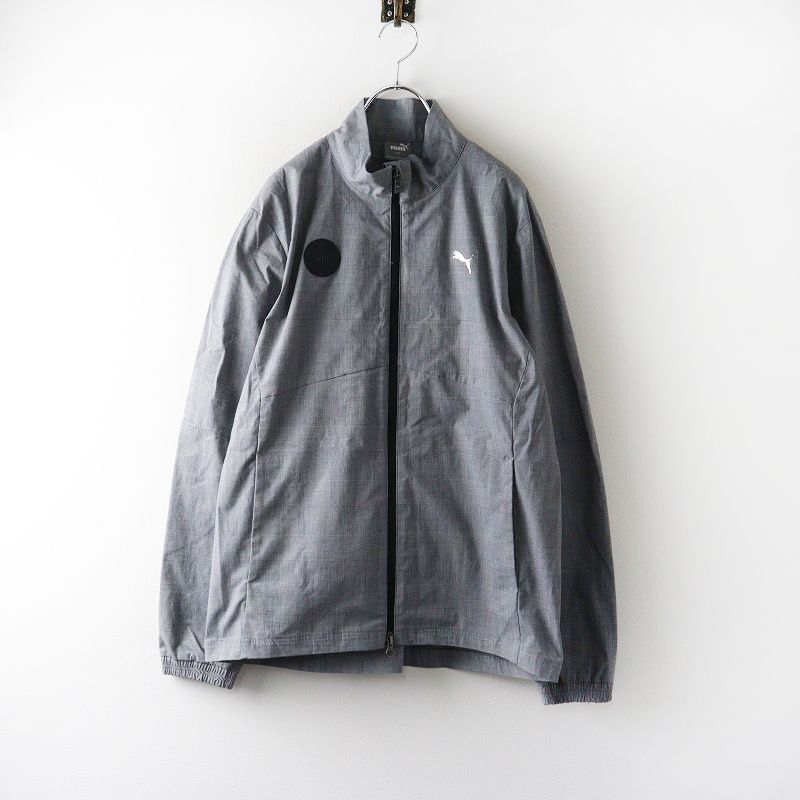 美品 プーマ PUMA GOLF 930514 グレンチェック ジップアップジャケット