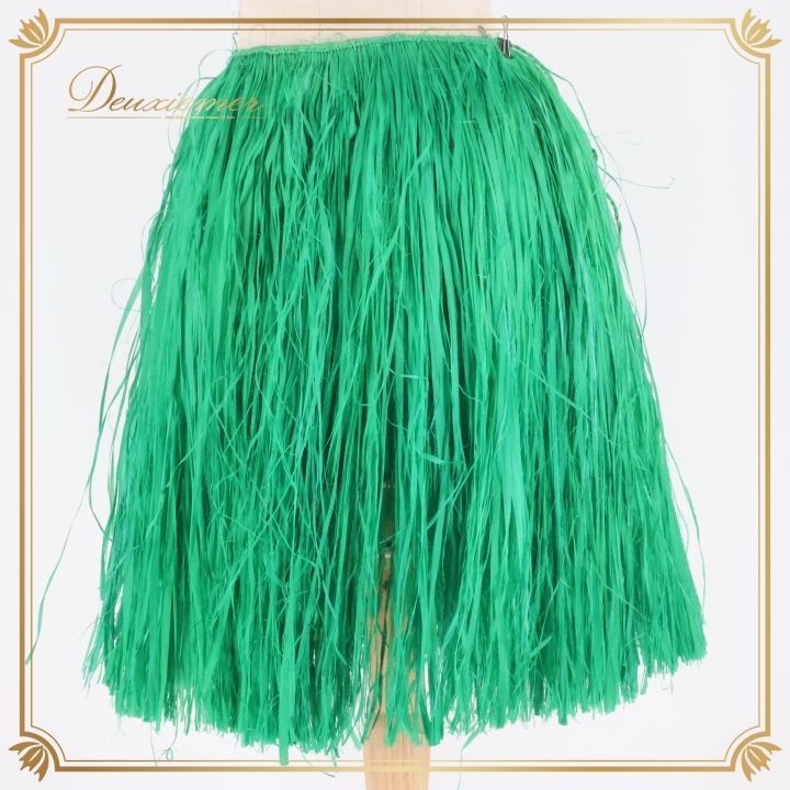 フラダンス 衣装 モレ グリーン系 腰みの ショート丈 スカート