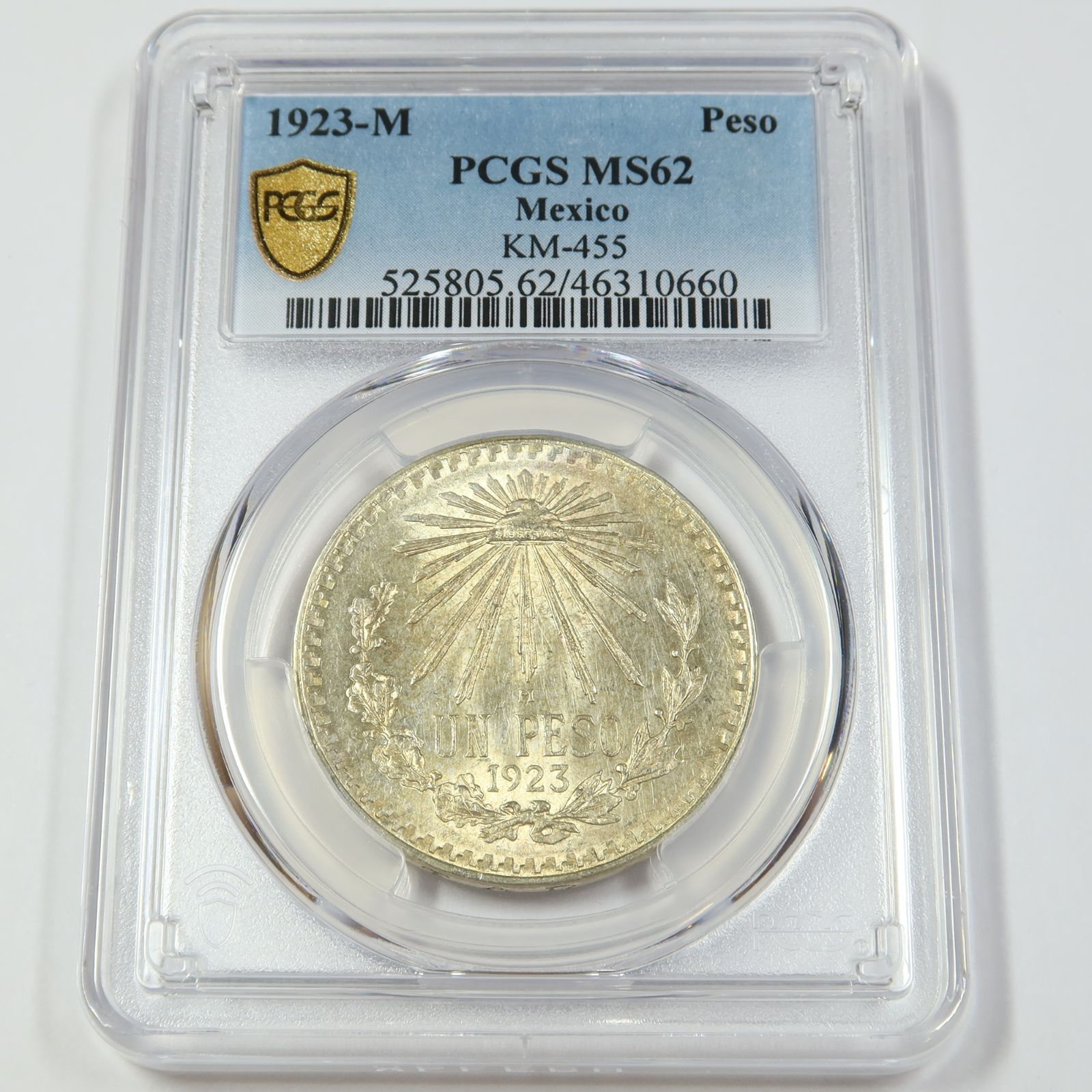 1923年 M PCGS MS62 - メキシコ - 銀貨 1ペソ - メルカリ