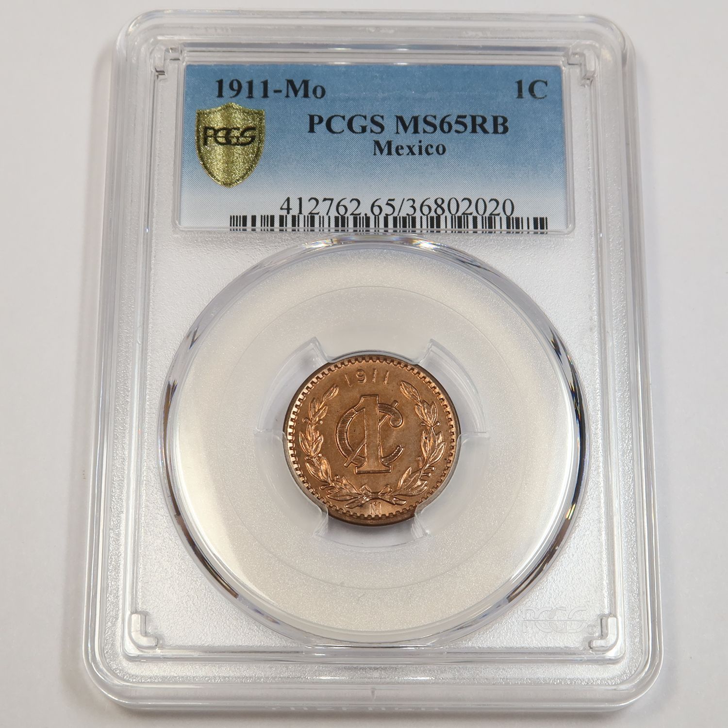 1911年 Mo PCGS MS65 RB | メキシコ - 1セント・センタボ硬貨 - メルカリ
