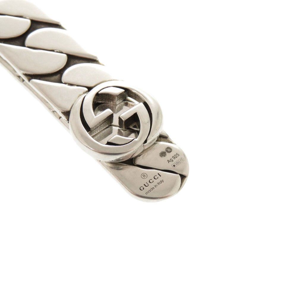 美品 グッチ インターロッキングG シルバー925 マネークリップ 1380