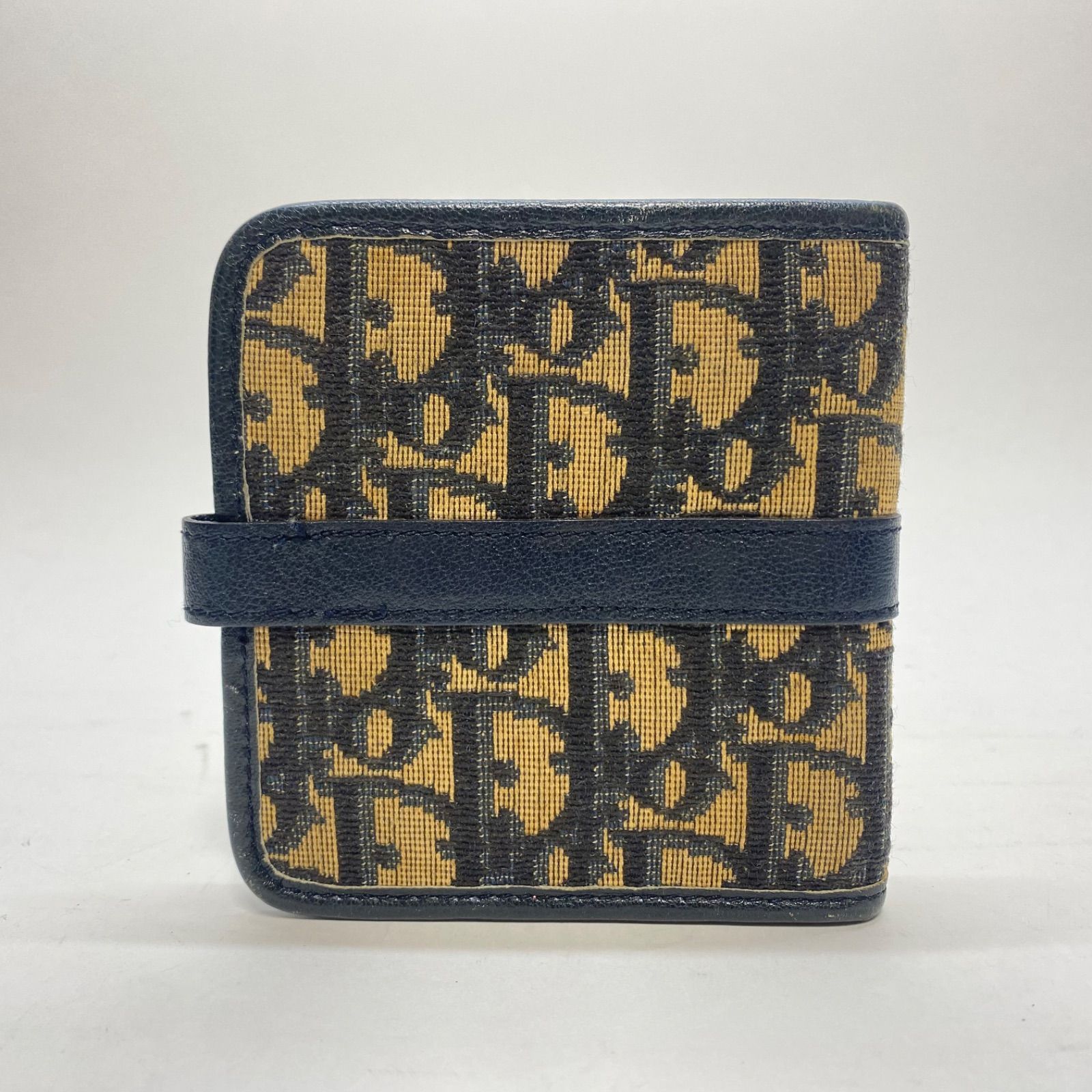 3490 良品 Christian Dior クリスチャンディオール 二つ折り財布 二 