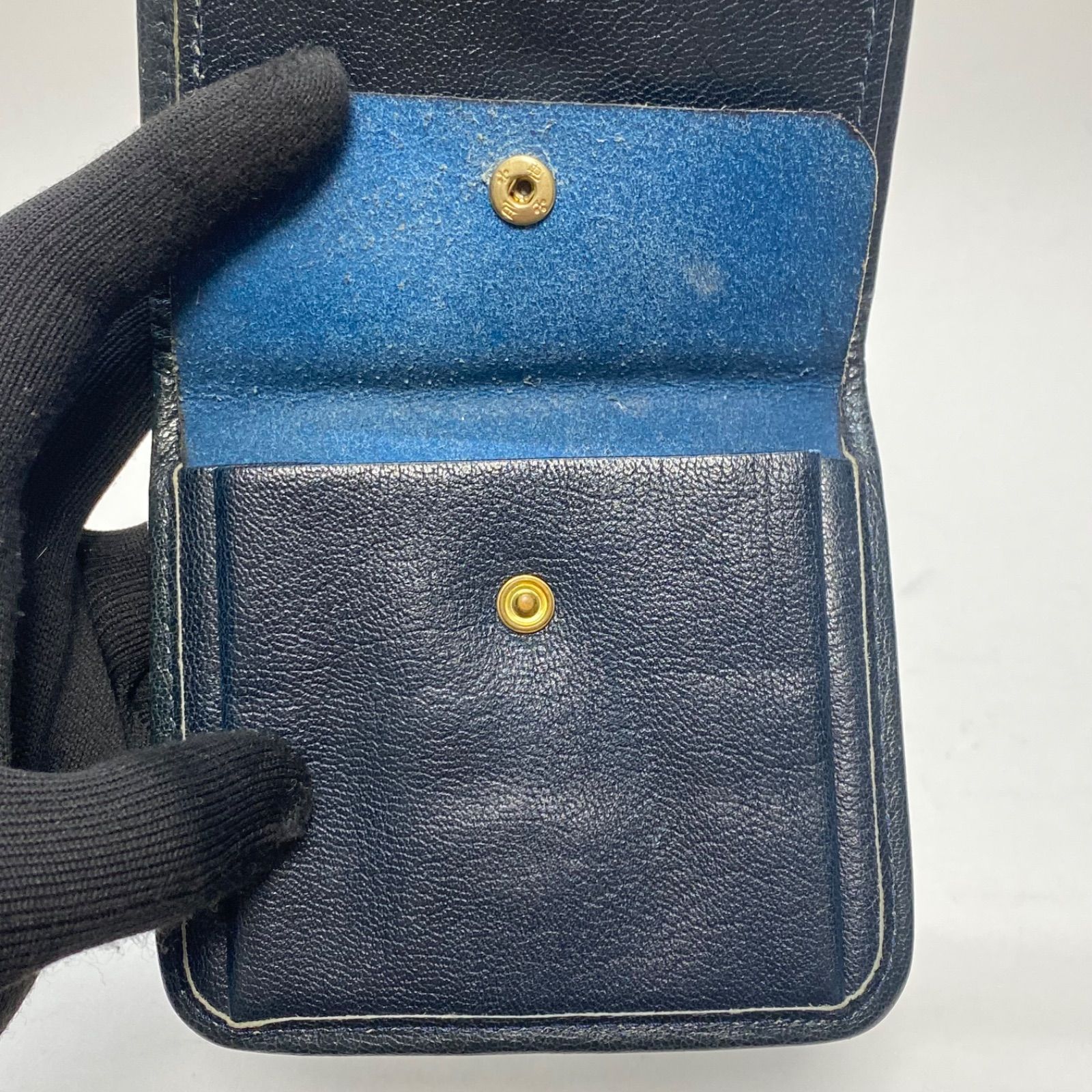 DIOR クリスチャンディオール 二つ折り財布 トロッター サドル 